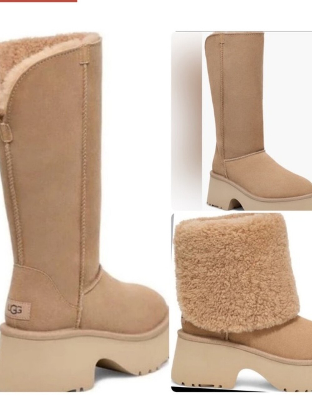 UGG Classic New Heights Cuffable Tall Suede Boots Women's Size 9